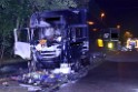 LKW Brand Koeln Rodenkirchen Gruenguertelstr P57